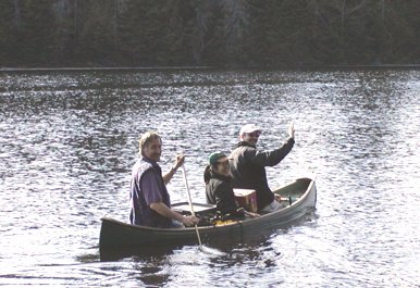 Paddling off